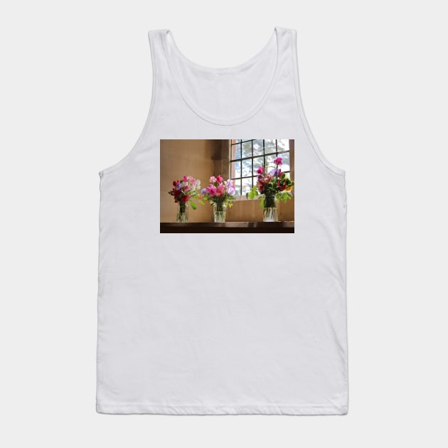 Sweet Pea Flowers Tank Top by pinkal